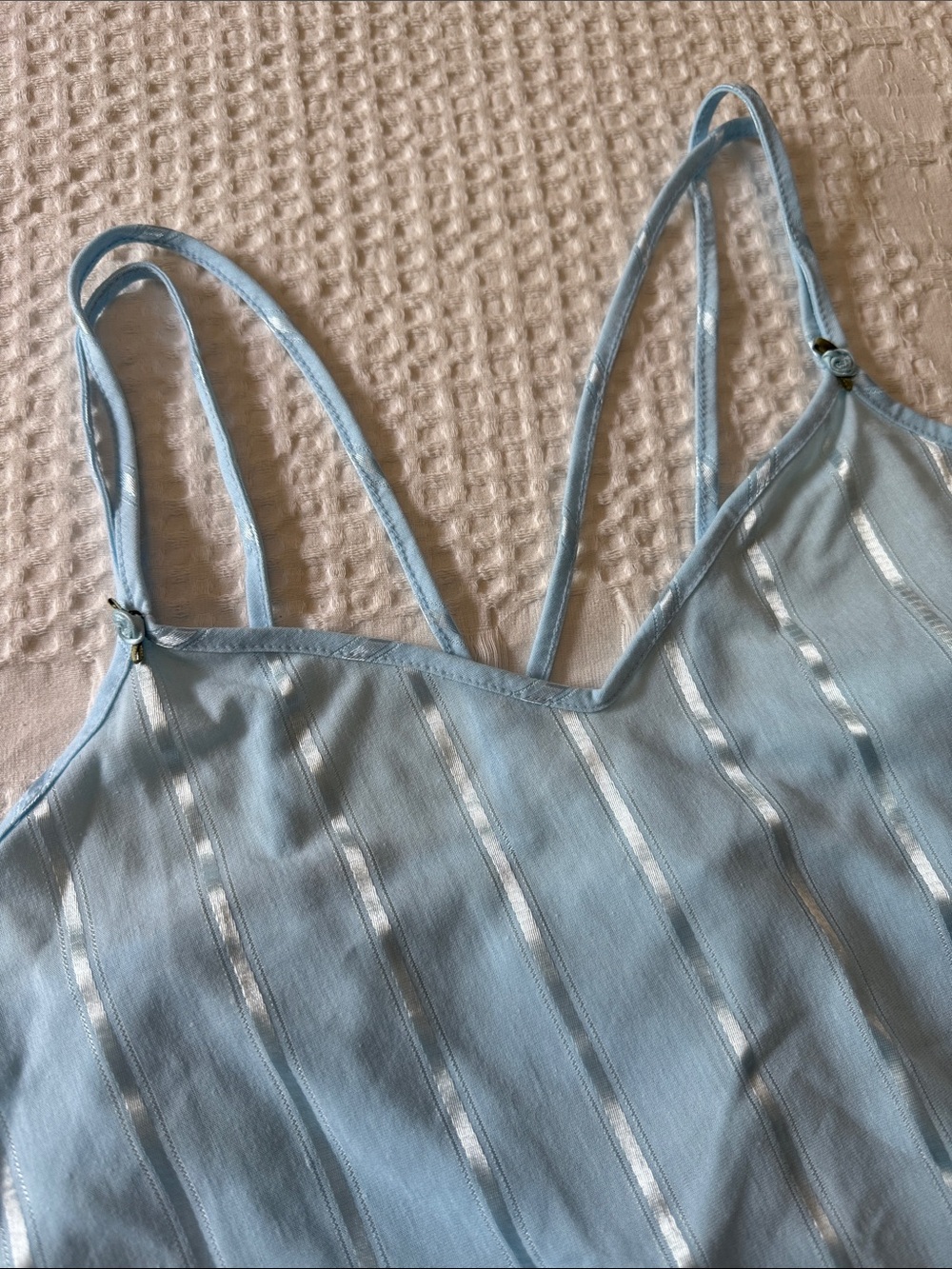 Petra Fashions Light Blue Satin Loungewear Set - Picture 3 of 6